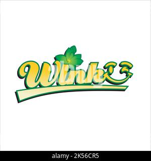 Wink Smile – Inspiration im exklusiven Logo-Design Stock Vektor