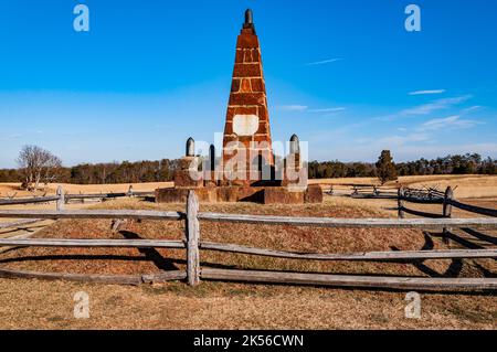 Bull Run Monument, Manassas National Battlefield Park, Virginia USA, Virginia Stockfoto