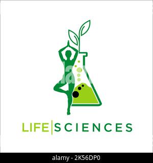 Life Science, Meditation Logo exklusive Design-Inspiration Stock Vektor