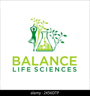 Life Science, Meditation Logo exklusive Design-Inspiration Stock Vektor