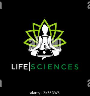 Life Science, Meditation Logo exklusive Design-Inspiration Stock Vektor