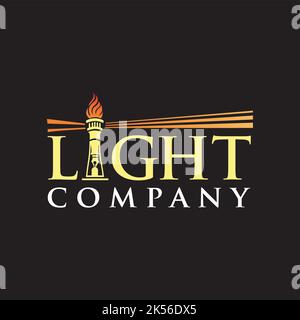 Inspiration im exklusiven Design mit leichtem Logo Stock Vektor