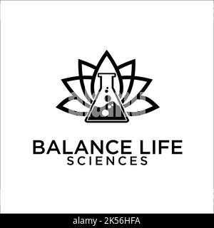 Life Science, Meditation Logo exklusive Design-Inspiration Stock Vektor