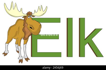 Elk und abc Stockfoto