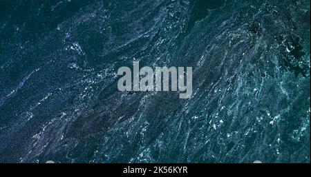 Glitzer Welle Textur Farbe Korn Hintergrund blaugrün Stockfoto