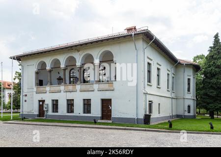 Craiova, Dolj, Rumänien – 14. Mai 2022: Ethnographisches Museum „Casa Baniei“ in Craiova, Rumänien. Stockfoto