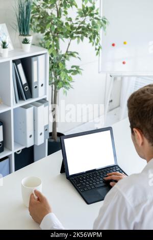 Office-Modell arbeiten Mann Computer-Technologie Stockfoto