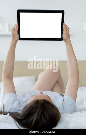 Virtual life Computer Mockup Online-Verbindung Stockfoto