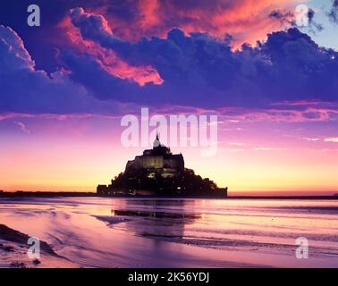 MONT SAINT MICHEL INSEL NORMANDIE FRANKREICH Stockfoto