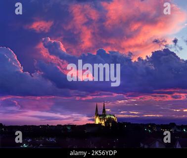 CATHEDRALE NOTRE DAME DE CHARTRES CHARTRES EURE ET LOIR FRANKREICH Stockfoto