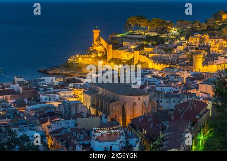 CASTLE TOSSA DE MAR COSTA BRAVA GERONA KATALONIEN SPANIEN Stockfoto