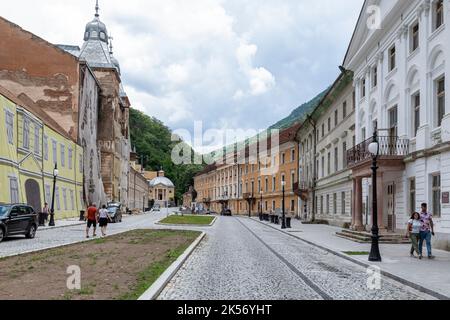 Baile Herculane ( Herculane Bath ), Rumänien - 13. Juni 2022: Blick auf den Hercules-Platz in Baile Herculane, Caras-Severin, Rumänien. Stockfoto