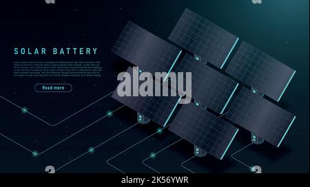 Solarbatteriekonzept Stock Vektor