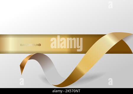 Abstrakter Hintergrund mit weißen und goldenen Linien Stock Vektor