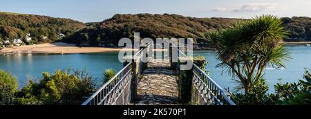 Blick über die Brücke zur Salcombe-Mündung, Stockfoto