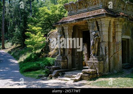 Frankreich, Maine et Loire, Maluevrier, Orientalischer Park von Maulevrier, japanischer Garten Stockfoto