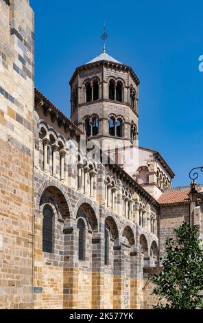 Frankreich, Puy de Dome, Issoire, Abtei Saint-Austremoine, romanische Kirche in der Auvergne Stockfoto