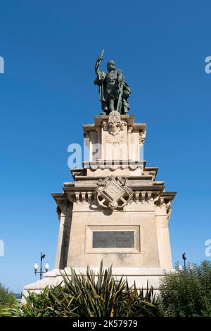 Spanien, Katalonien, Costa Daurada, Tarragona, Rambla Nuova, Denkmal für Roger de Llúria Stockfoto