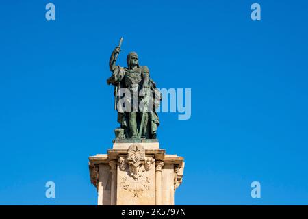 Spanien, Katalonien, Costa Daurada, Tarragona, Rambla Nuova, Denkmal für Roger de Llúria Stockfoto