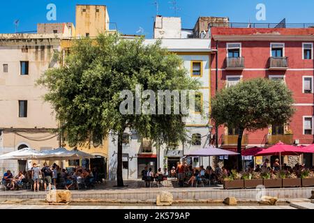 Spanien, Katalonien, Costa Daurada, Tarragona, Plaza del Forum, Archäologischer Komplex von Tarragona, von der UNESCO zum Weltkulturerbe erklärt Stockfoto