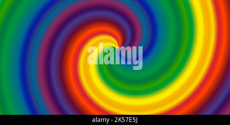 Spirale in Regenbogenfarben. Als Hintergrund gedacht Stockfoto