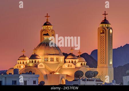 Ägypten, Sinaï, Sharm-el-Sheikh, die koptische Kirche Stockfoto