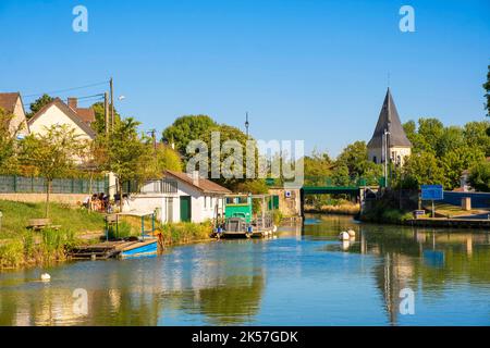 Frankreich, seine et Marne, Claye Souilly, der Ourcq-Kanal Stockfoto