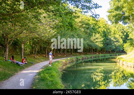 Frankreich, seine et Marne, Claye Souilly, der Ourcq-Kanal Stockfoto