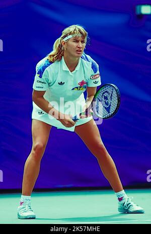 Steffi Graf GER) beim US Open Tennis 1991 Stockfoto