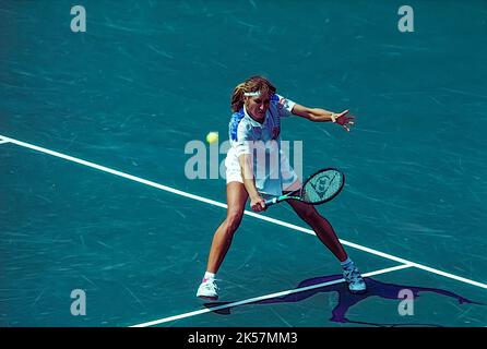 Steffi Graf GER) beim US Open Tennis 1991 Stockfoto