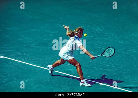 Steffi Graf GER) beim US Open Tennis 1991 Stockfoto