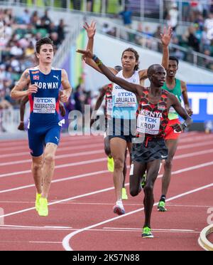 Jacob Krop aus Kenia, der am 21.. Juli 2022 bei den Leichtathletik