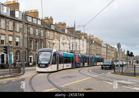 Straßenbahn Edinburgh Tram, Edinburgh, Schottland, Großbritannien Stockfoto