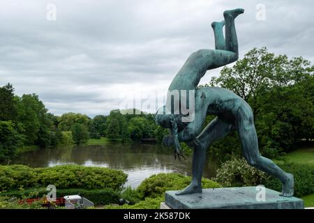 Skulpturen im Vigeland Park in Oslo, Norwegen Stockfoto