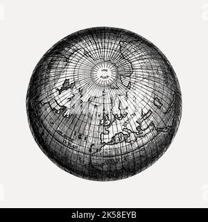 Handgezeichneter Cliparts, Kartendarstellung. Stock Vektor