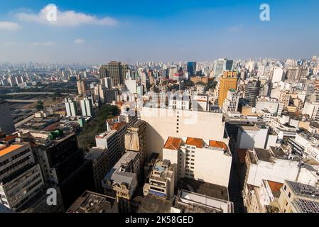 Luftaufnahme des Stadtzentrums von Sao Paulo Stockfoto