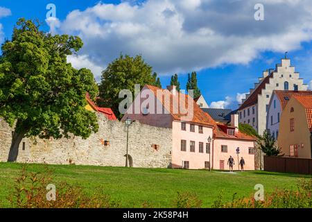 Almedalen Park, Visby City, Gotland, Schweden Stockfoto