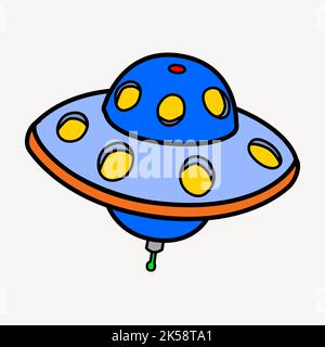UFO Clipart, Vektor der Objektdarstellung. Stock Vektor