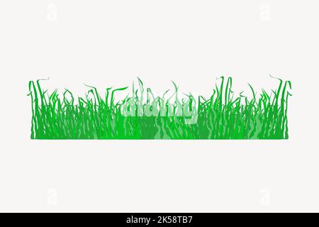 Grünes Gras Rand Cliparts, Natur Illustration Vektor. Stock Vektor