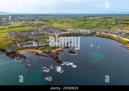 Portballintrae , Nordirland vom Himmel. Stockfoto