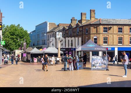 Fußgängerzone High Street, Chelmsford, Essex, England, Vereinigtes Königreich Stockfoto