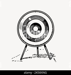 Bogenschießen Ziel Cliparts, vintage Objekt Illustration Vektor. Stock Vektor
