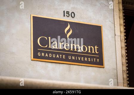 Die Claremont Graduate University ist eine private, vollständig graduierte Universität an den Claremont Colleges in Südkalifornien. Stockfoto