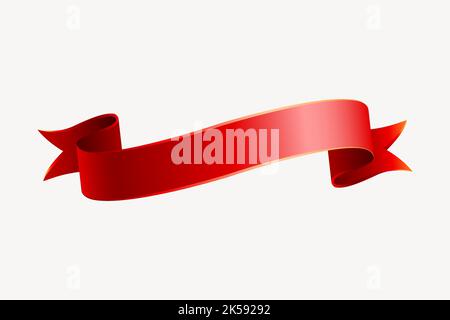 Banneraufkleber, roter Illustrationsvektor. Stock Vektor