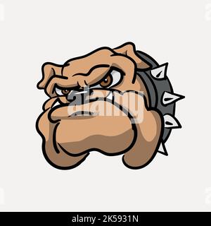 Cartoon Bulldog Cliparts, Tier Illustration Vektor. Stock Vektor