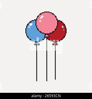Geburtstag Luftballons Cliparts, Party Dekoration Illustration Vektor. Stock Vektor