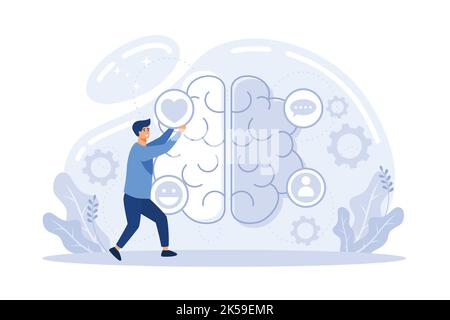 Motivierende kreative Metapher mit Zitat Denken Sie über den Tellerrand Denken Sie anders emotionale Intelligenz. Anders sein, sich von der Masse abheben vec Stock Vektor