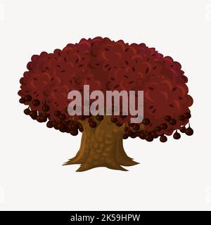 Herbstbaum Cliparts, saisonale Illustration Vektor. Stock Vektor