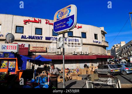 Märkte auf der Sultan Suleiman Straße in Ost-Jerusalem. Stockfoto