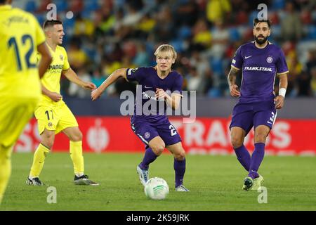 Valencia, Spanien. 6. Oktober 2022. Matthias Braunoder (Wein) Fußball/Fußball : UEFA Europa Conference League Gruppenspiel Gruppe C zwischen Villarreal CF 5-0 FK Austria Wien im Estadi Ciutat de Valancia in Valencia, Spanien . Quelle: Mutsu Kawamori/AFLO/Alamy Live News Stockfoto